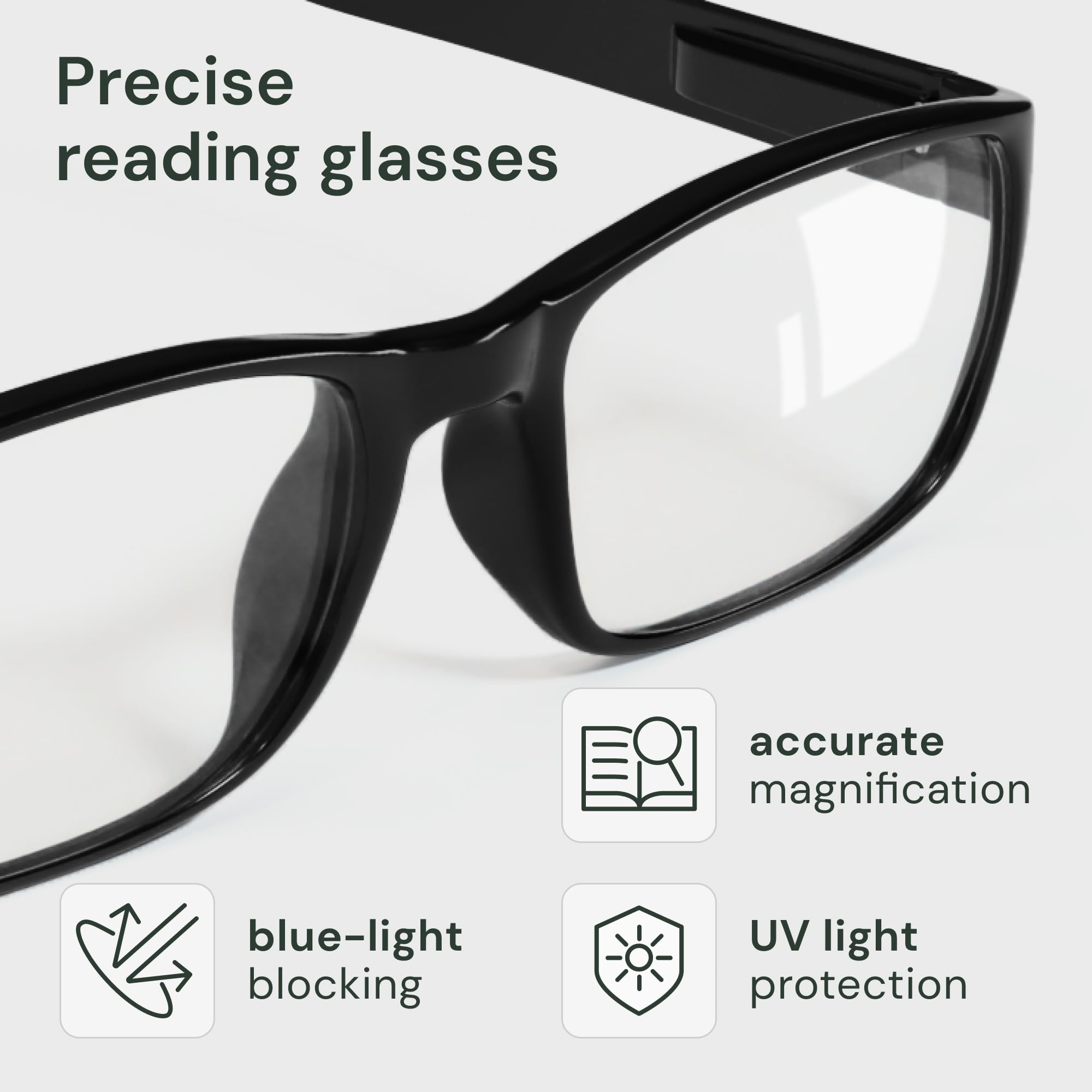 Gaoye 5-pack reading glasses side hinges for flexible, all-day wear.