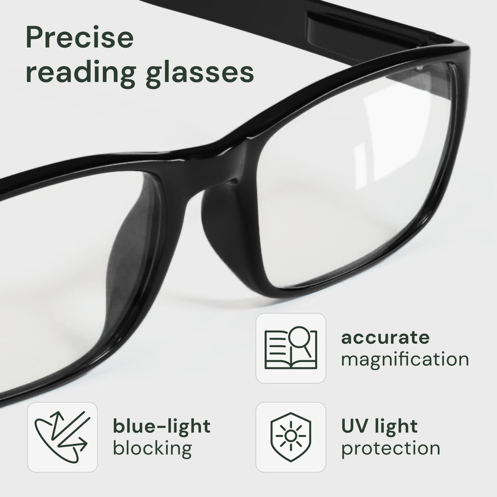 Gaoye 5-pack reading glasses side hinges for flexible, all-day wear.