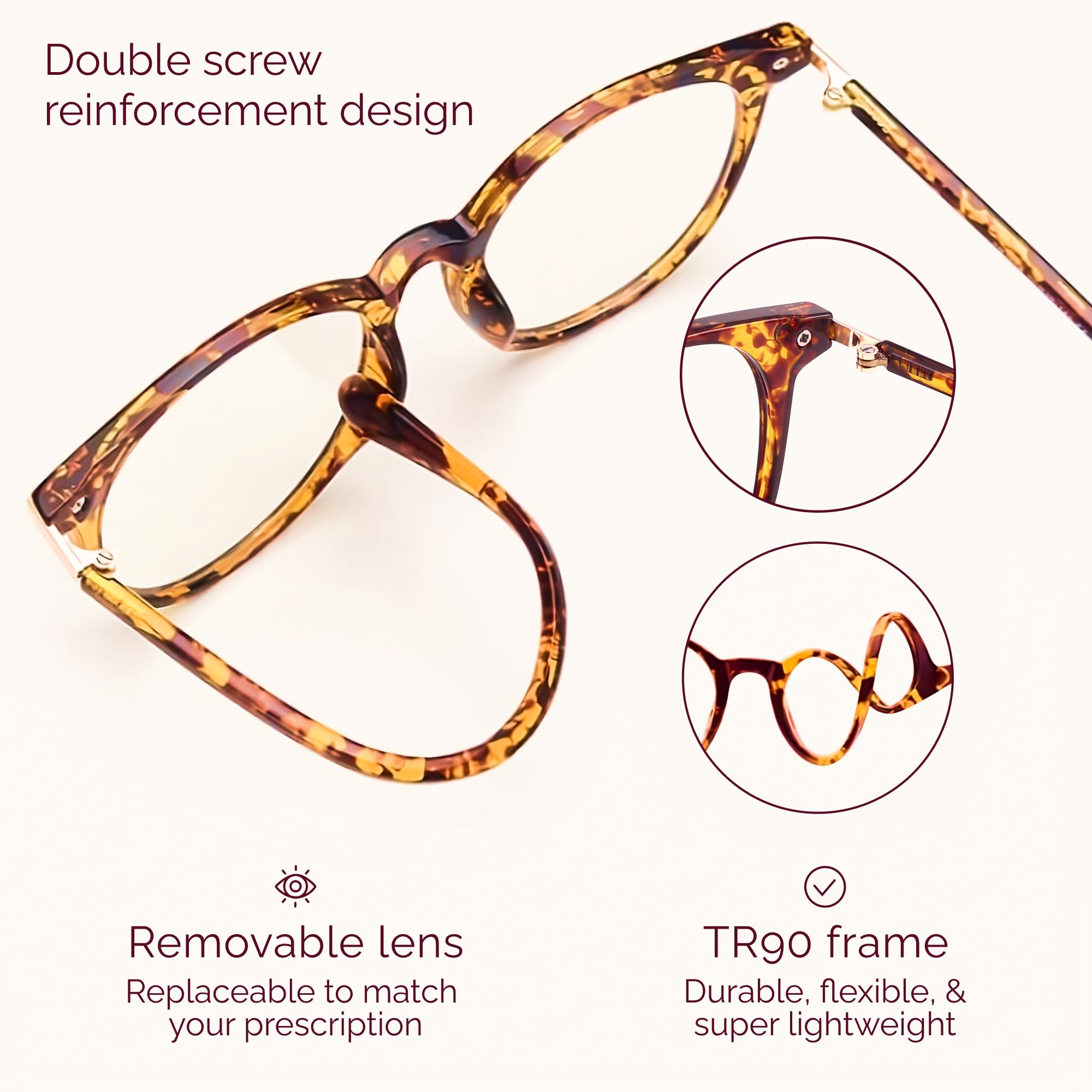 Gaoye Tea Leopard nylon frame close-up ultra-light design for long study sessions