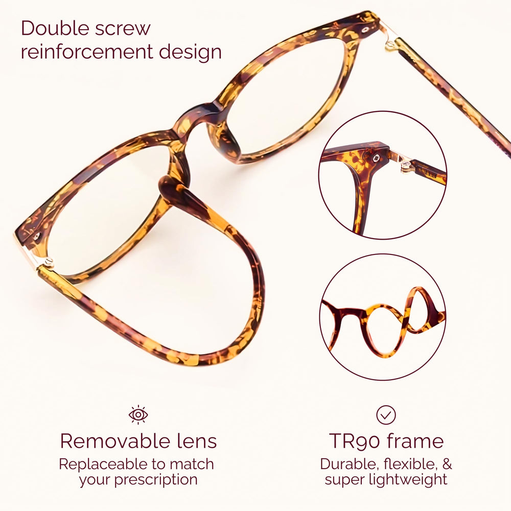 Gaoye Tea Leopard nylon frame close-up ultra-light design for long study sessions