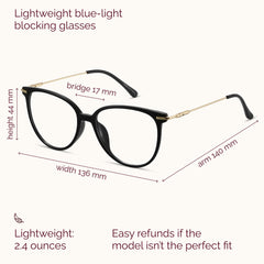 Gaoye UV400 protection lenses block blue light and UVA/UVB for screen time.