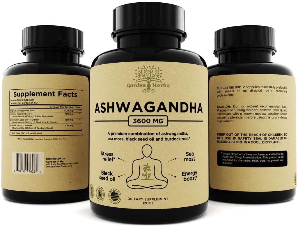 Garden of Herbz natural ingredients on counter evoke wholesome, clean formulation.
