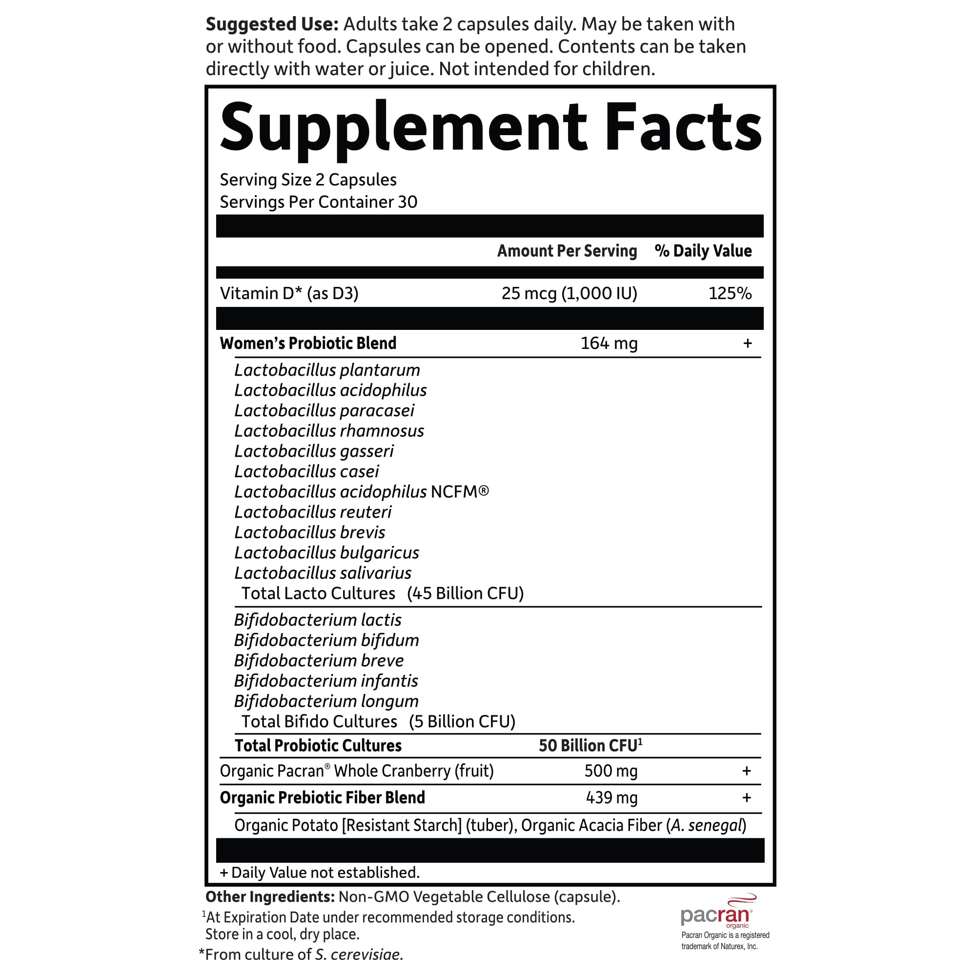 50 billion CFU probiotic capsules from Garden of Life Urinary Tract+