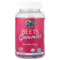 Garden of Life BEETS Gummies label nutrition highlighting organic beets and vitamin blend