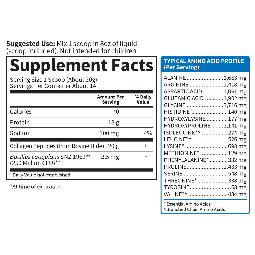 Garden of Life collagen enzymes assist absorption in the digestive tract