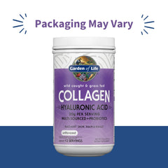 Garden of Life collagen powder scoop demonstrates quick, easy daily mix.