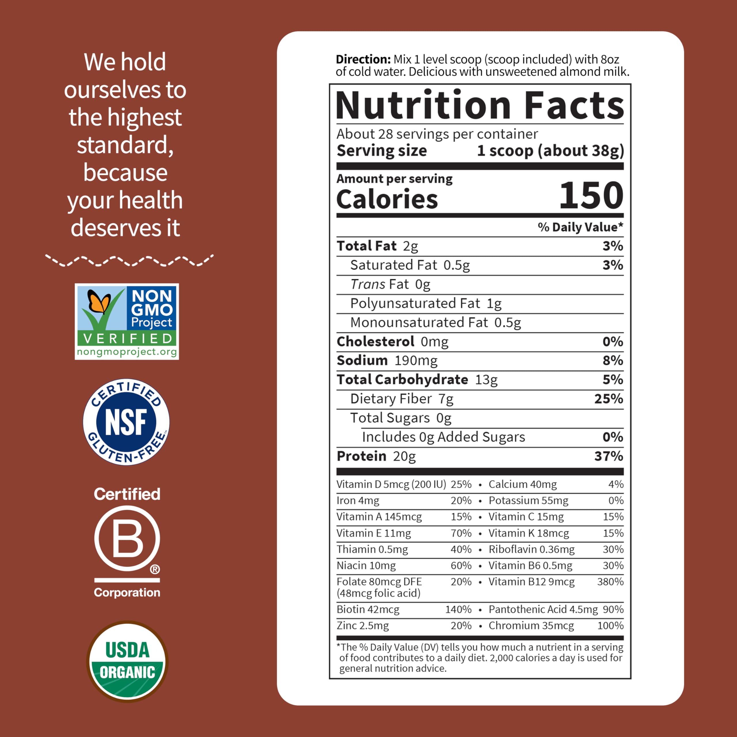 Garden of Life shake with digestive enzymes and probiotics for digestion.