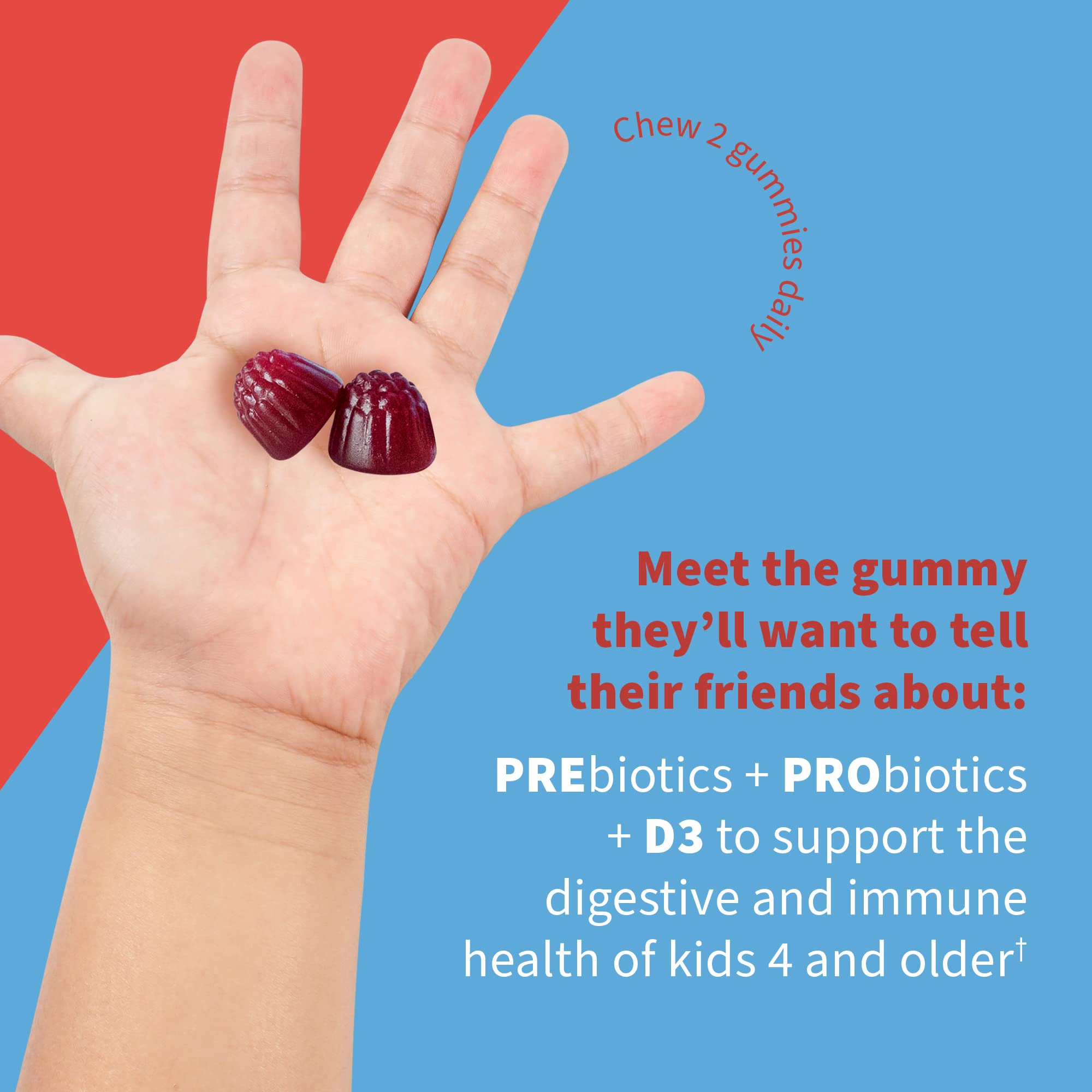 Garden of Life Dr Formulated kids gummies strawberry flavor appealing to kids.