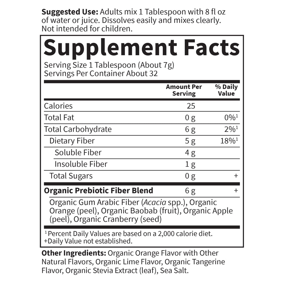 Garden of Life Dr. Formulated Organic Fiber Powder added to a smoothie bowl