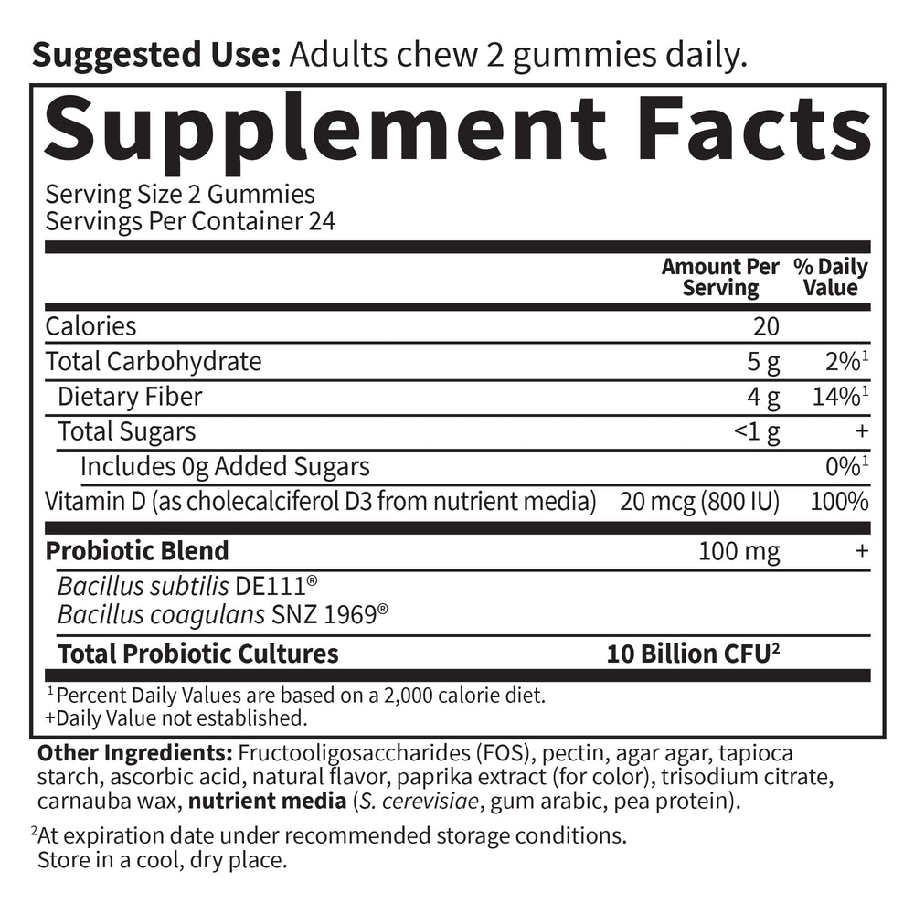 Garden of Life Dr Formulated gummies adults taking two daily on kitchen counter
