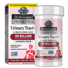 Garden of Life Urinary Tract+ bottle with 60 vegetarian capsules for daily probiotic support