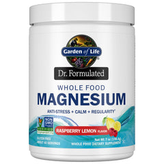 Garden of Life Dr Formulated magnesium powder bottle shown for nightly relaxation support