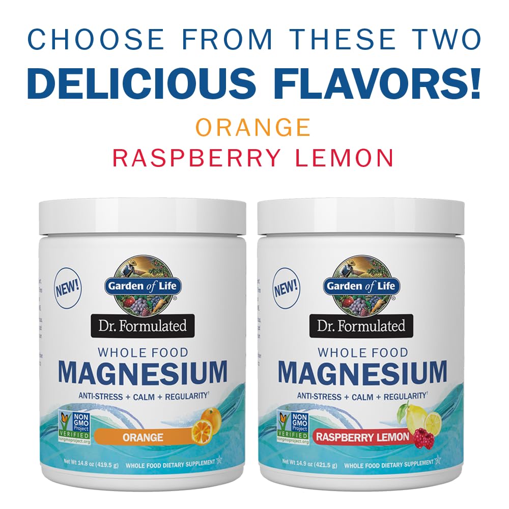 Garden of Life magnesium powder fizzing in a glass for a refreshing evening drink.