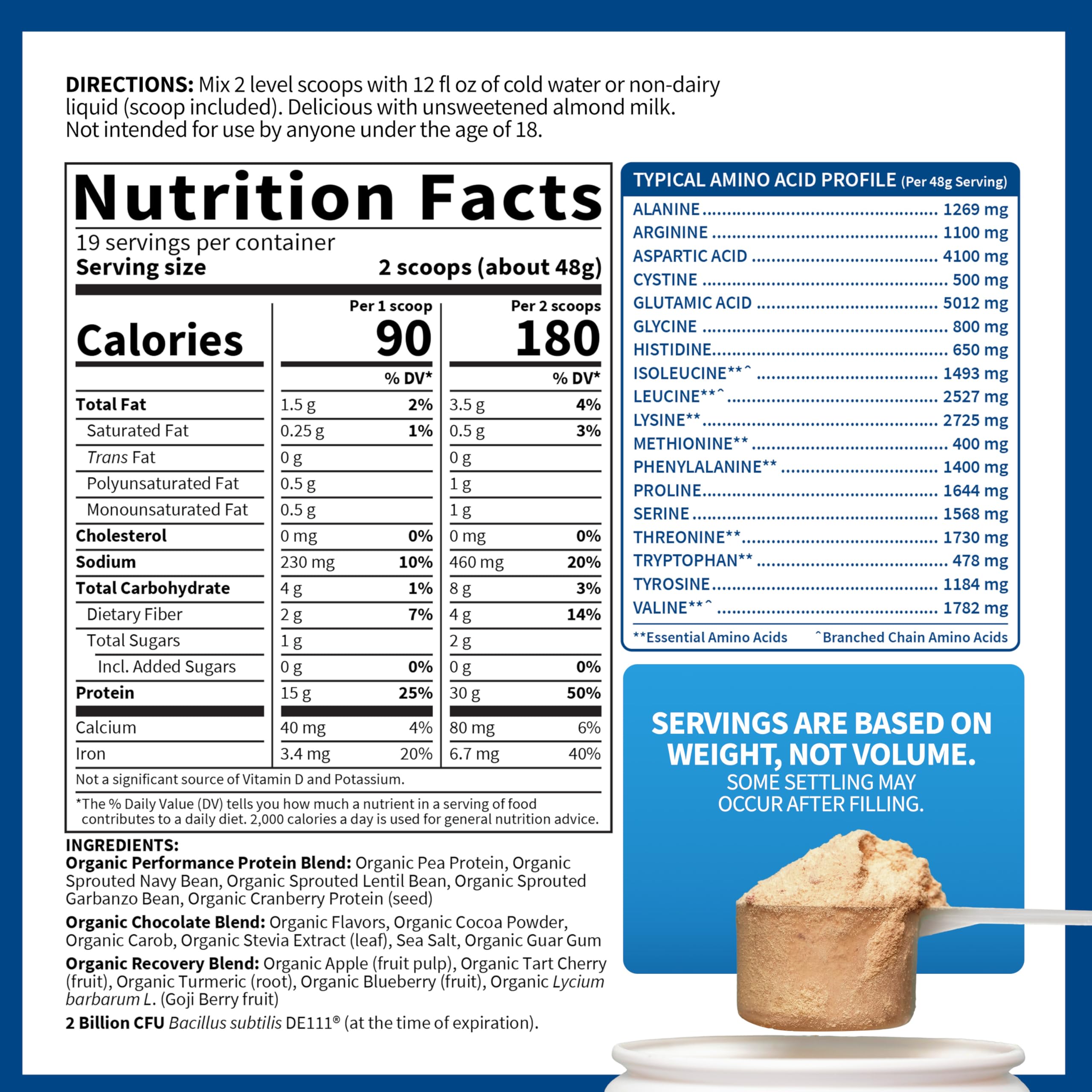 Garden of Life gluten-free NSF badge on protein tub