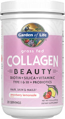 Garden of Life Collagen Beauty bottle in strawberry lemonade flavor for daily nourishment