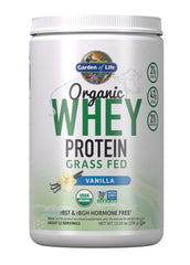 Garden of Life Grass-Fed Whey Vanilla two-scoop serving with a smooth texture for post-workout recovery.