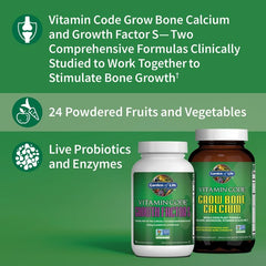Garden of Life Grow Bone Growth Factor S cap demonstrates strontium for absorbable minerals.