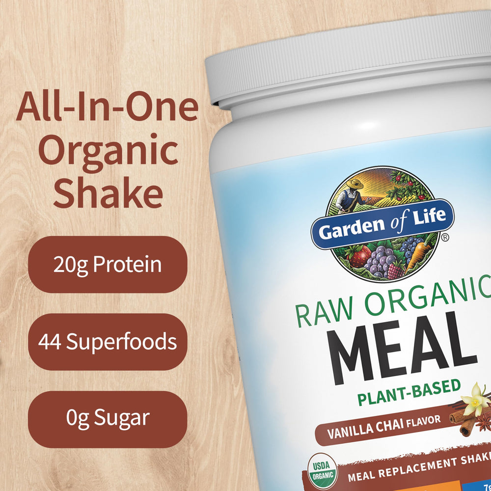 Garden of Life meal replacement powder high-protein and high-fiber option.