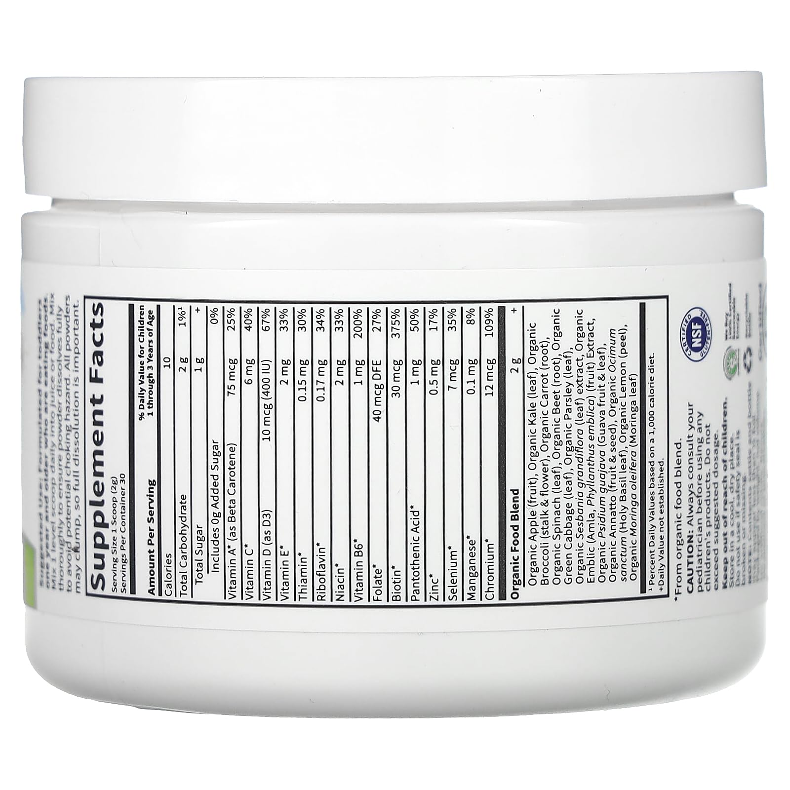 Garden of Life Organic Kids Multivitamin from real-food sources supports growth.