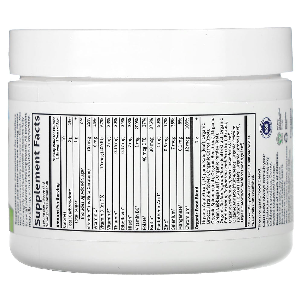 Garden of Life Organic Kids Multivitamin from real-food sources supports growth.