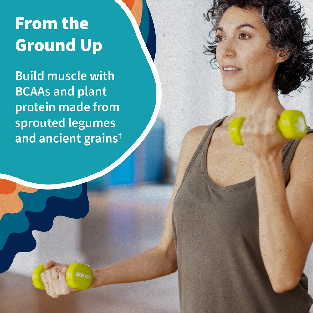 Garden of Life Organic Vegan Protein Powder packaging highlights certifications and organic ingredients.