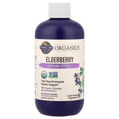 Garden of Life Organics dosing spoon displaying 6.5 mL serving for family nutrition
