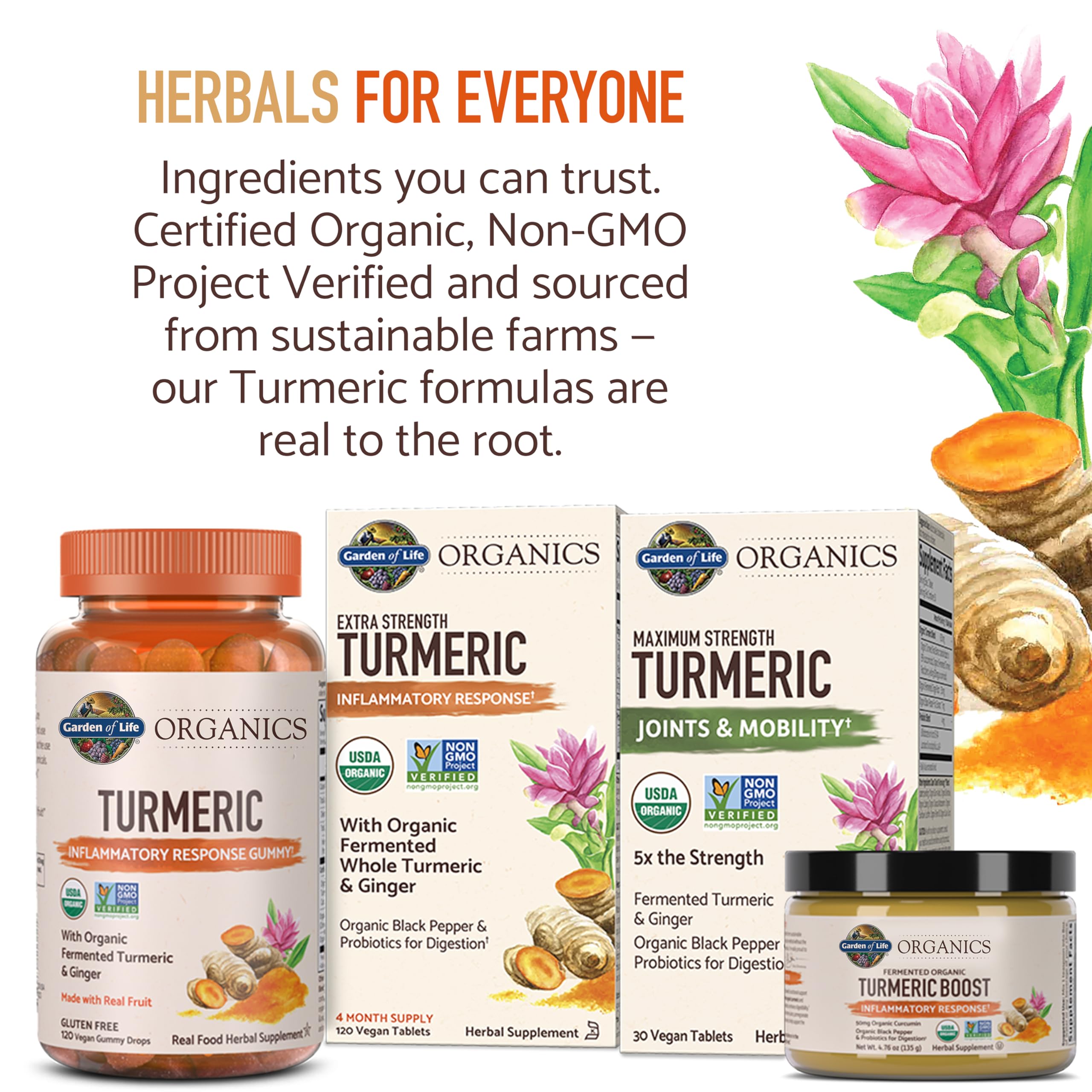 Garden of Life Organics daily use dosing guide visual