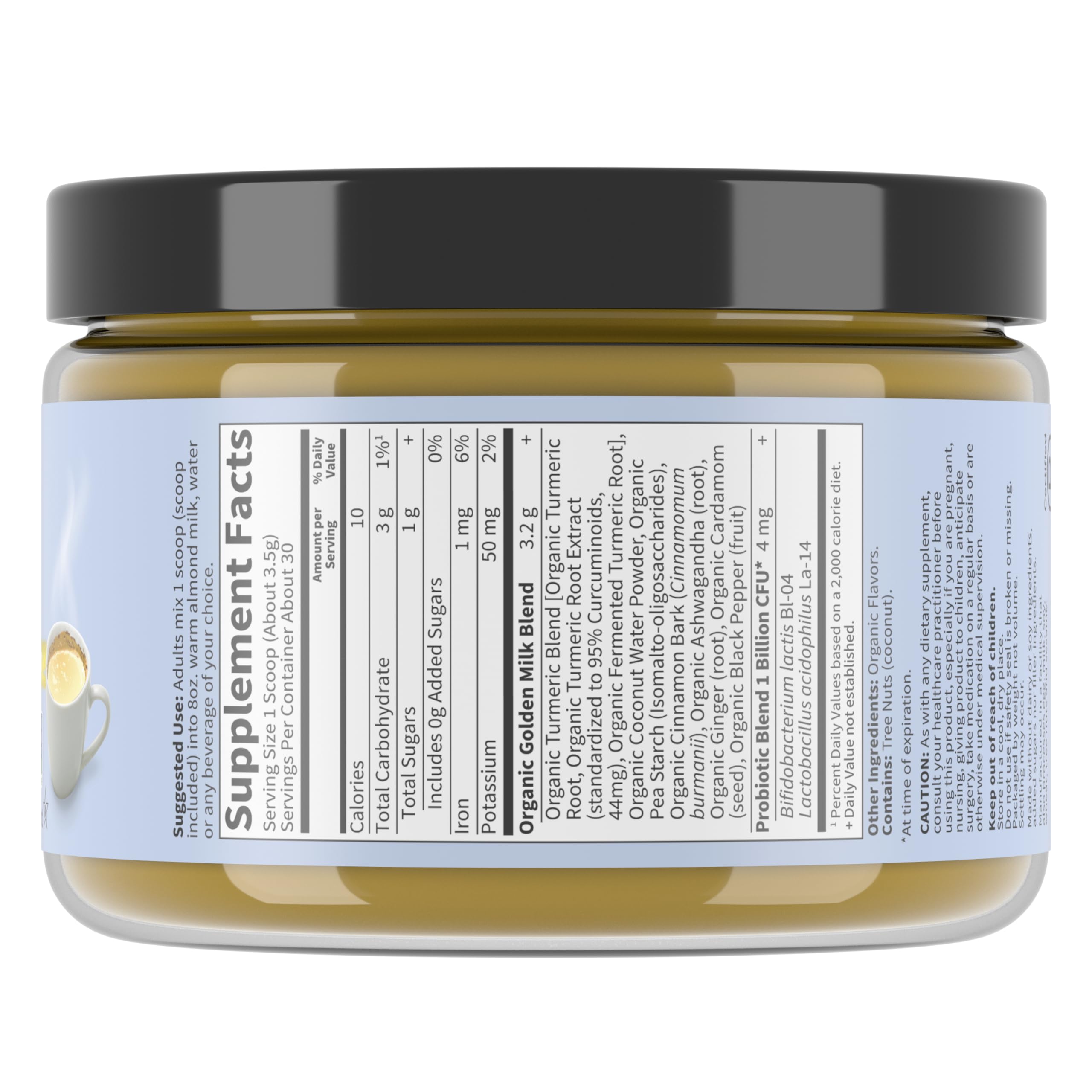 Garden of Life Organics Golden Milk nighttime routine for recovery and rest.