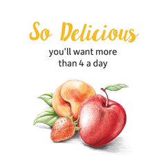 Gummies featuring berry color with 9 organic fruits from Garden of Life Organics