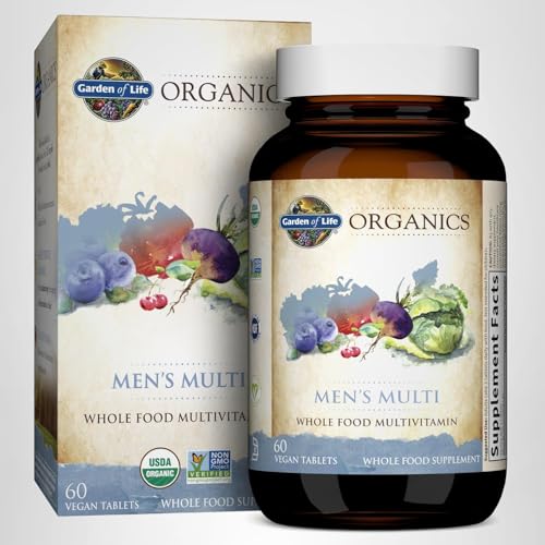 Garden of Life Organics Men's Multivitamin used in a morning routine.