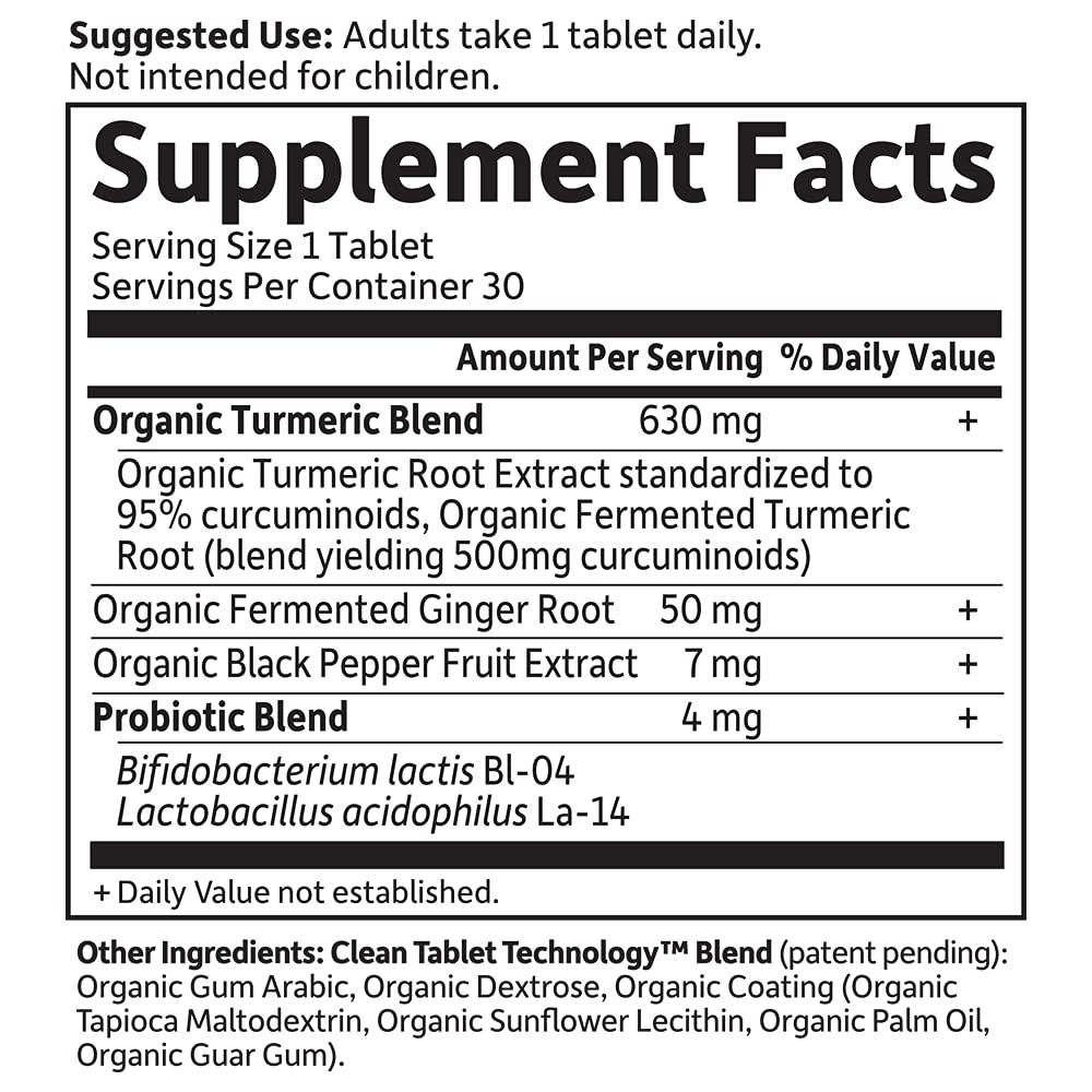 Garden of Life Organics Turmeric fermented extracts symbolize clean, digestion-friendly formula