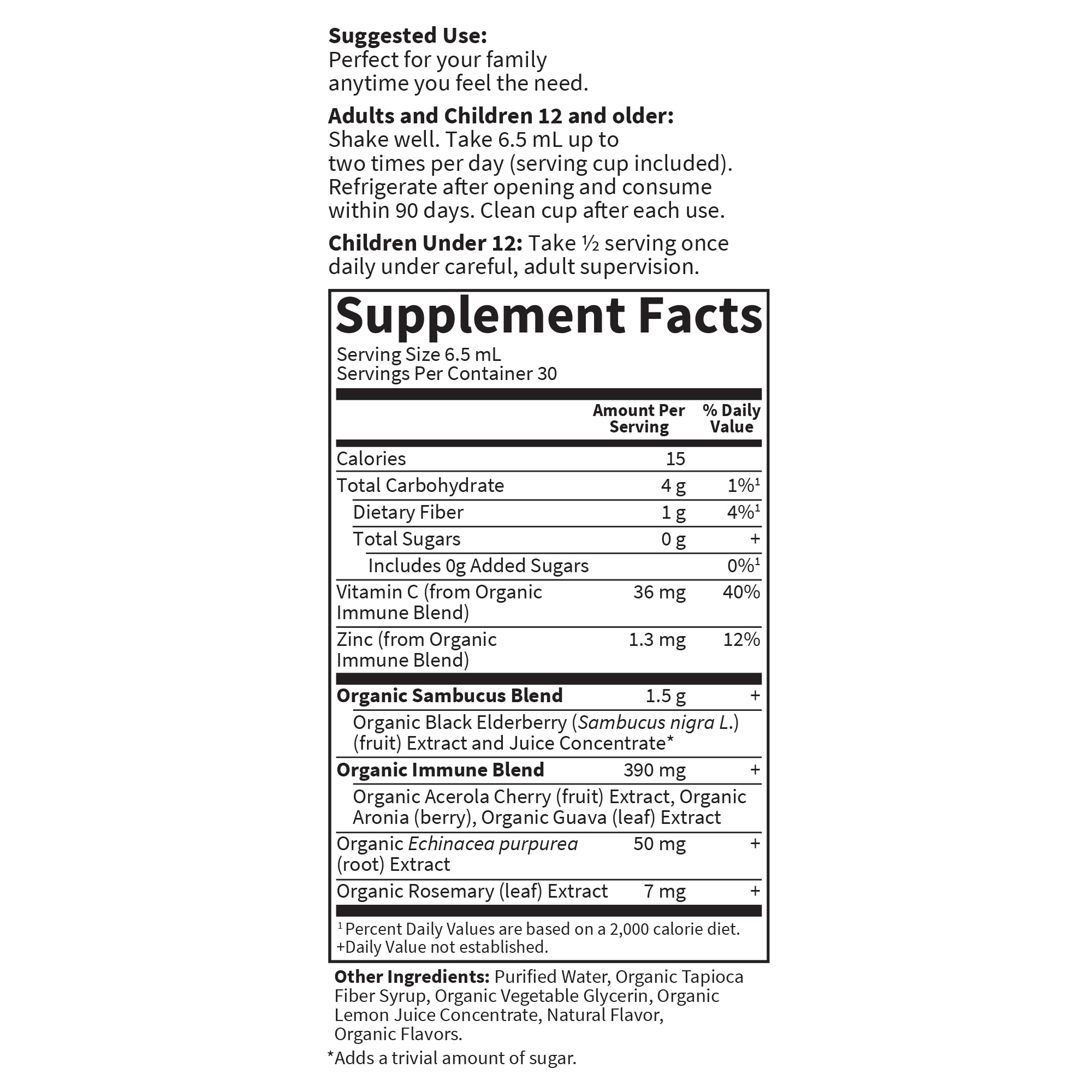 Garden of Life Organics vegan gluten-free elderberry syrup bottle
