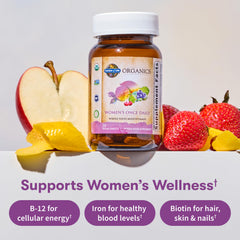 Garden of Life Organics Women's Multivitamin label with organic certifications for health‑conscious shoppers