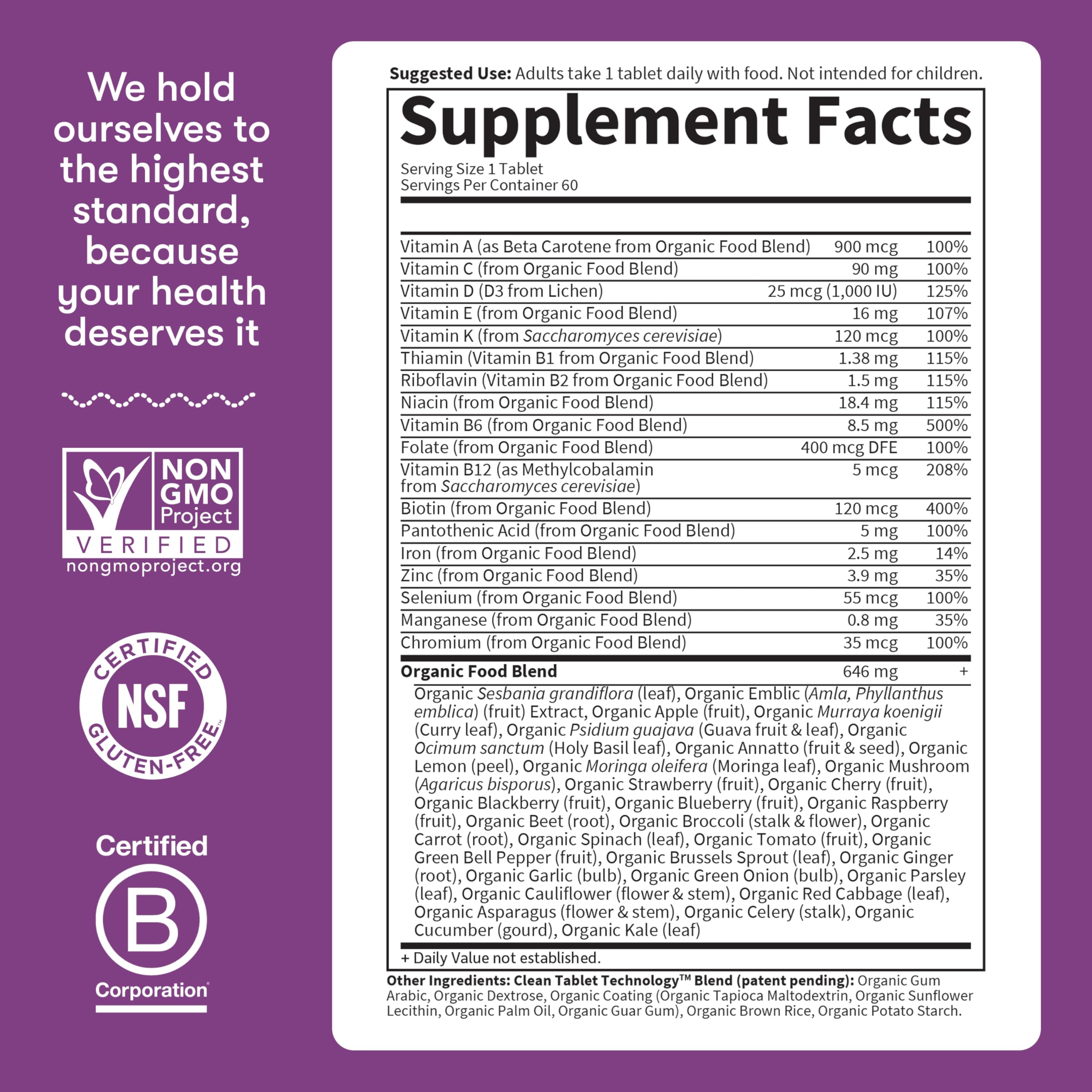 Garden of Life Organics Women's Multivitamin usage in a daily routine near a coffee cup
