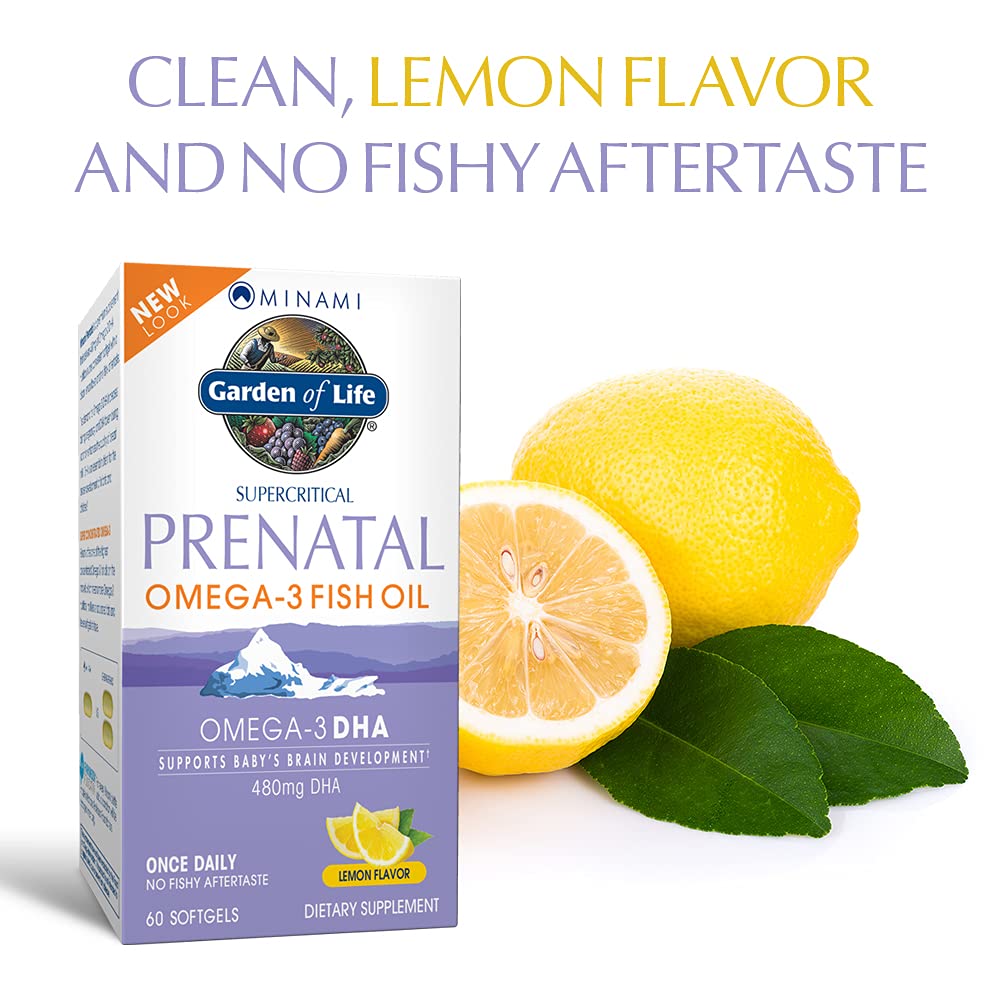 Garden of Life Prenatal DHA lemon flavor conveys freshness with no fishy aftertaste.