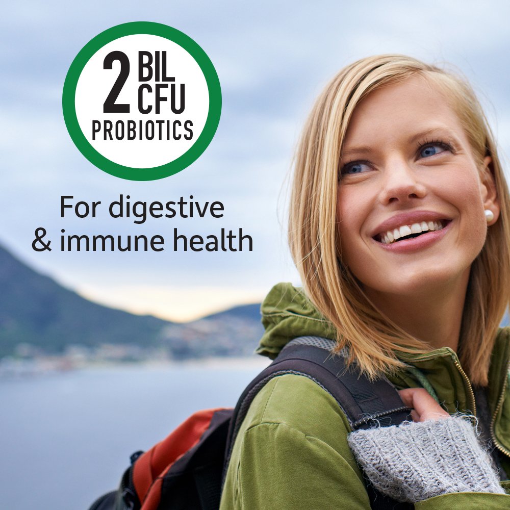 Garden of Life probiotic B. lactis per serving visible on label supporting digestive comfort.