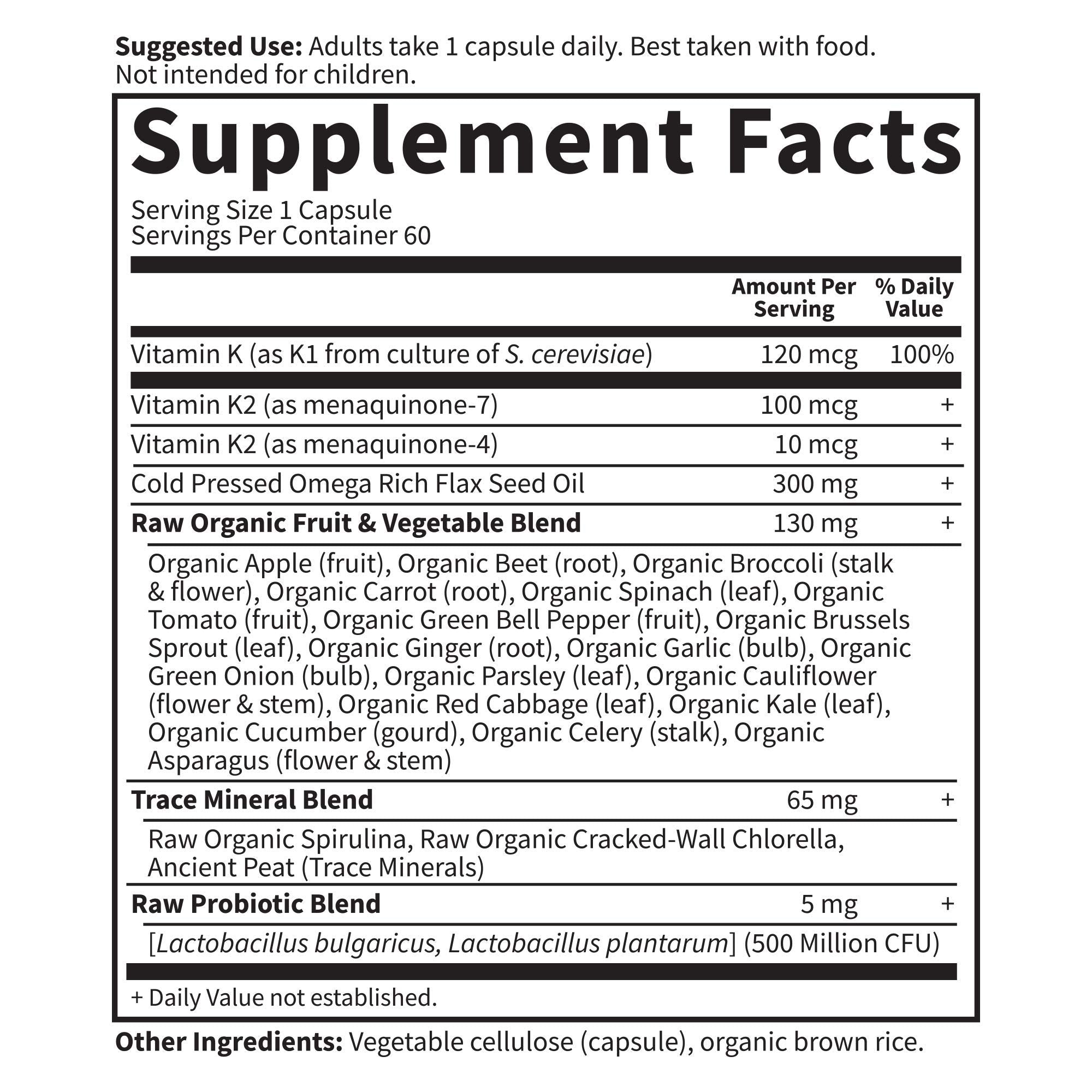 Garden of Life probiotic blend bottle provides live strains for digestion