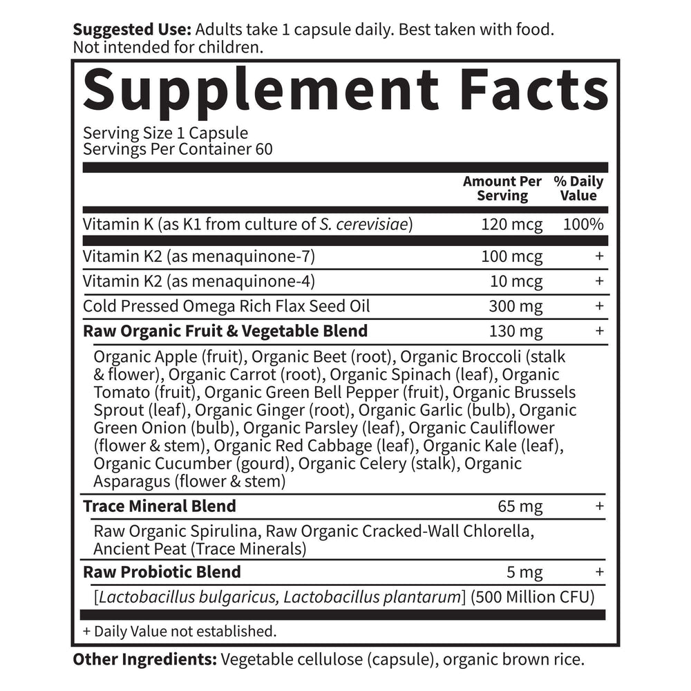 Garden of Life probiotic blend bottle provides live strains for digestion