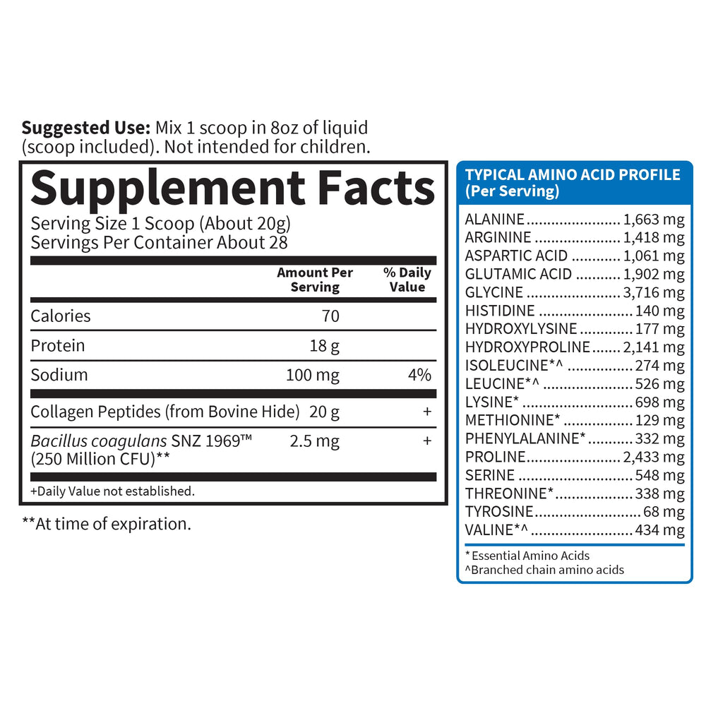 Garden of Life collagen powder includes probiotics to support digestion.