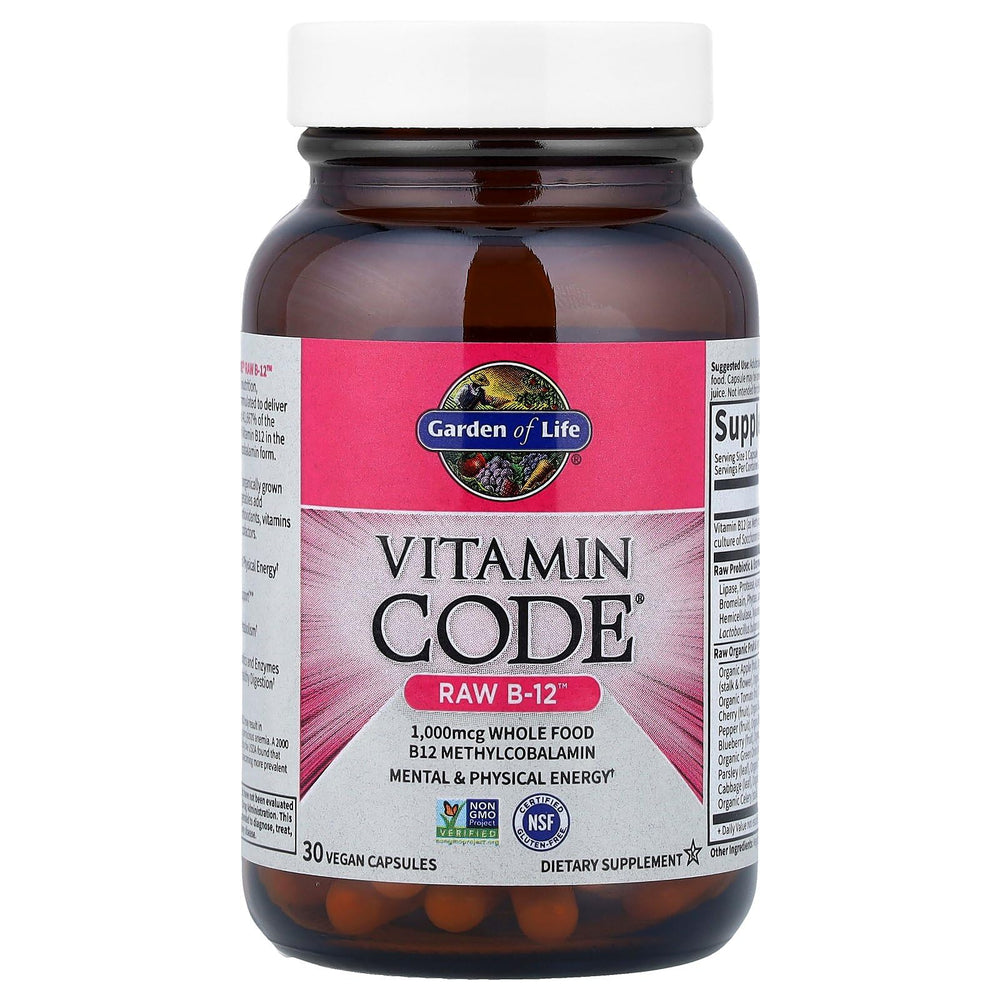 Garden of Life Raw B-12 capsules for daily energy support