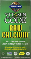 Garden of Life Raw Calcium ingredients diagram showing AlgaeCal RAW minerals.