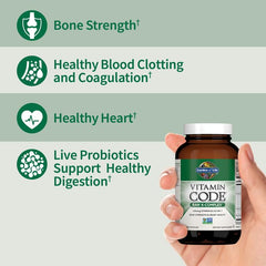 Garden of Life Raw K-Complex packaging highlights RAW, whole-food ingredients