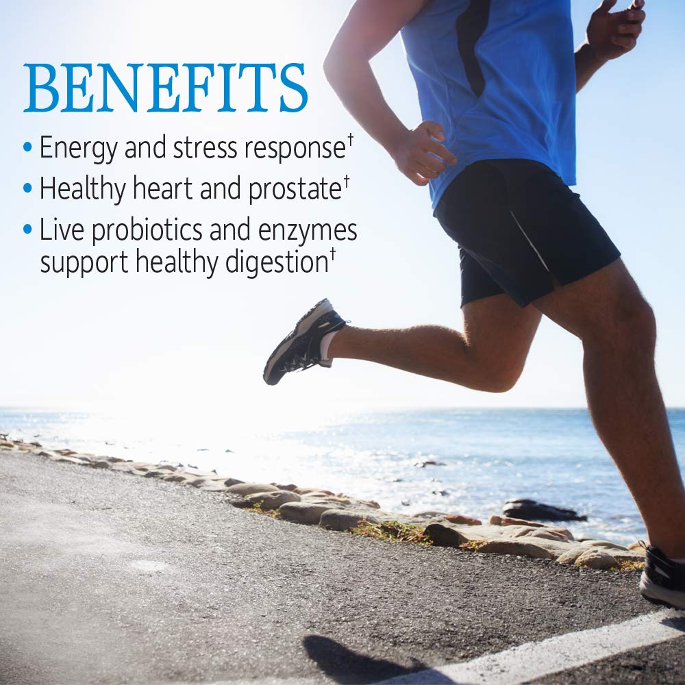 RAW ONE for Men capsules close-up highlighting whole-food ingredients