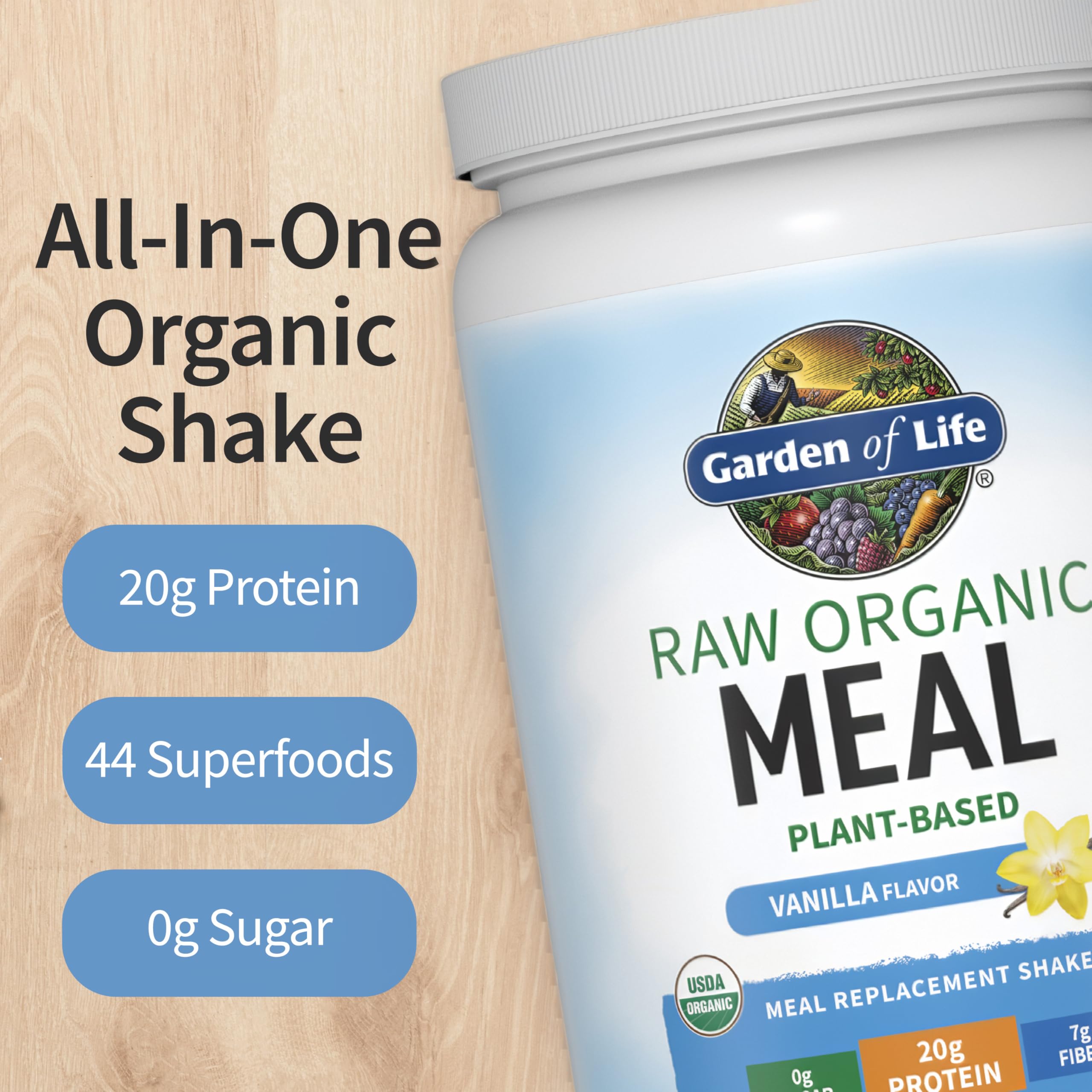 Garden of Life Raw Organic Meal blended into a smoothie for a balanced meal