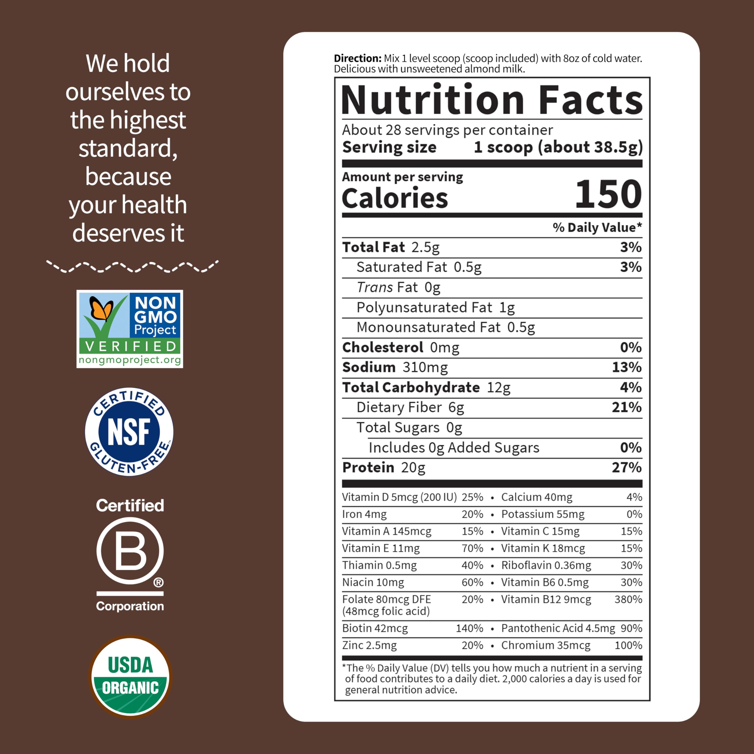 Garden of Life Raw Organic Meal Replacement image highlighting digestive enzymes included.