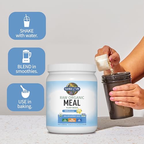 Garden of Life Raw Organic Meal vanilla probiotics supporting digestive comfort