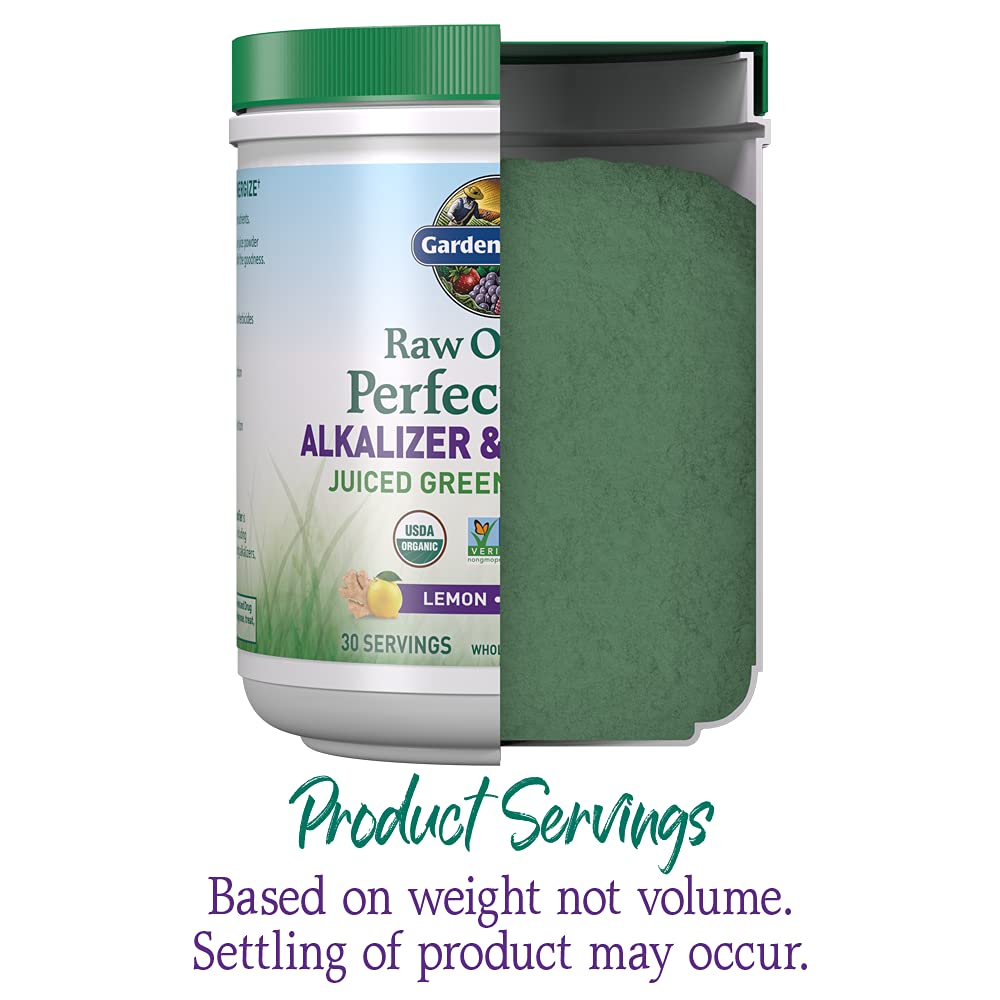 Garden of Life powder dissolving in water—quick greens boost