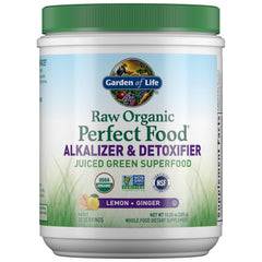 Garden of Life Raw Organic Perfect Food jar front—greens powder for daily vitality