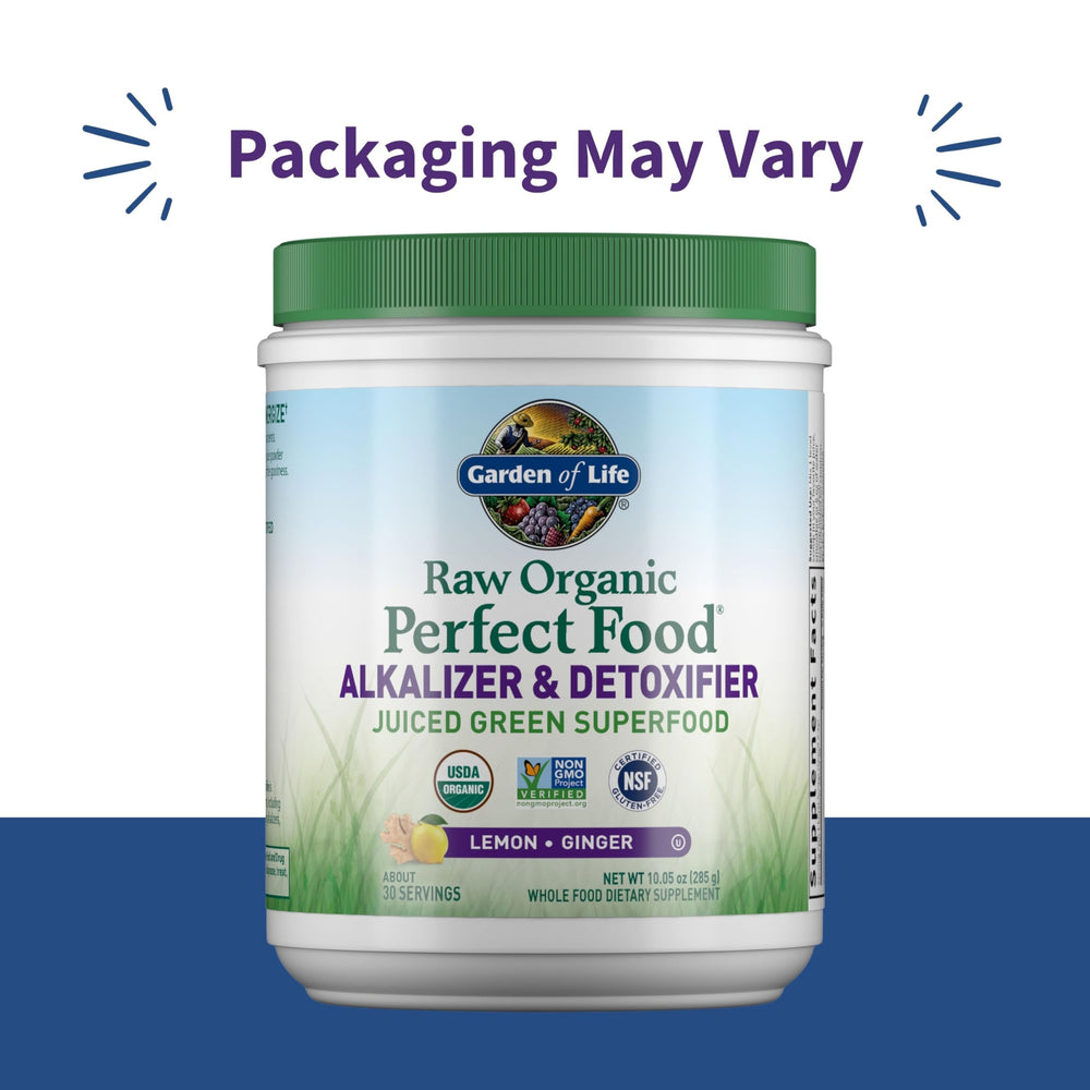 Garden of Life Raw Organic Perfect Food lemon-ginger powder—smoothie-friendly flavor