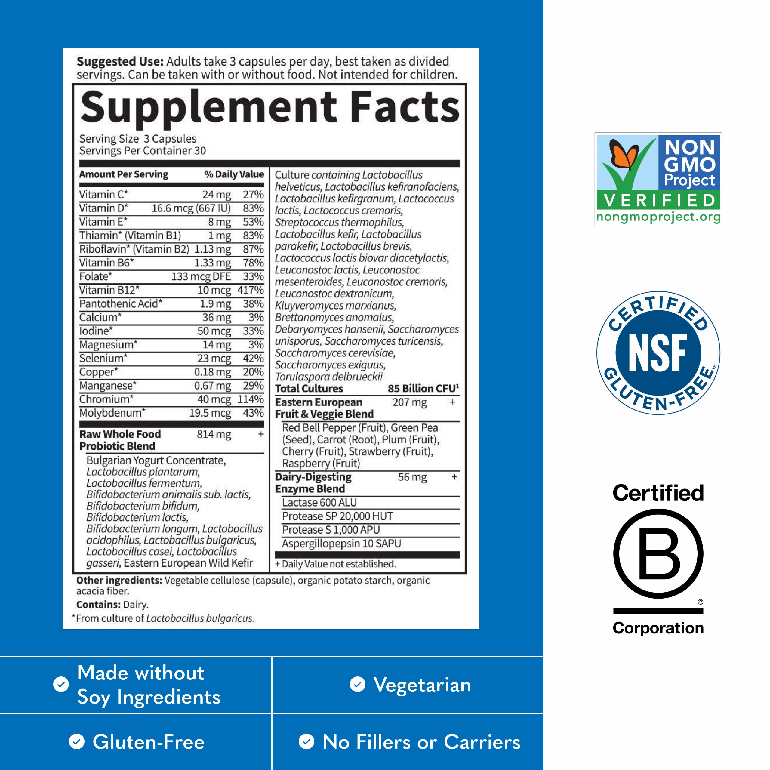Garden of Life Raw Probiotics Men 50 & Wiser capsule close-up highlights potential immune support